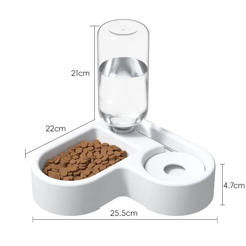 Dog and Cat Bowl Love Shaped