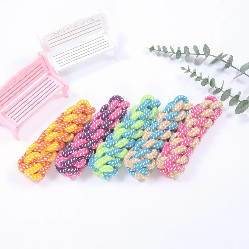 Cotton Ball Rope Mini Dog Toy