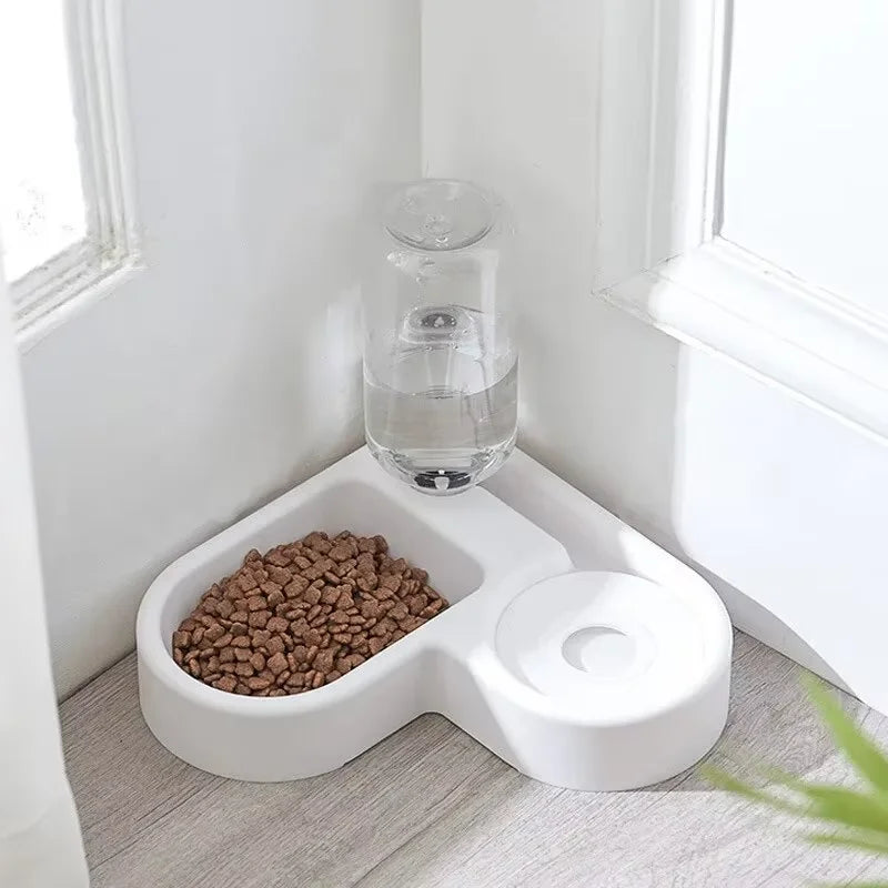 Dog and Cat Bowl Love Shaped