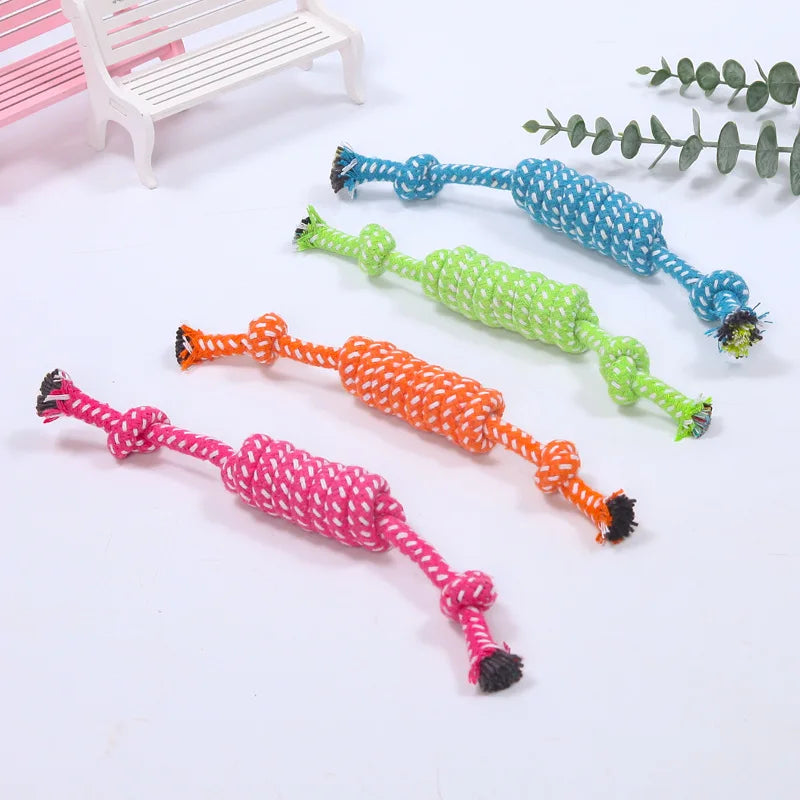 Cotton Ball Rope Mini Dog Toy