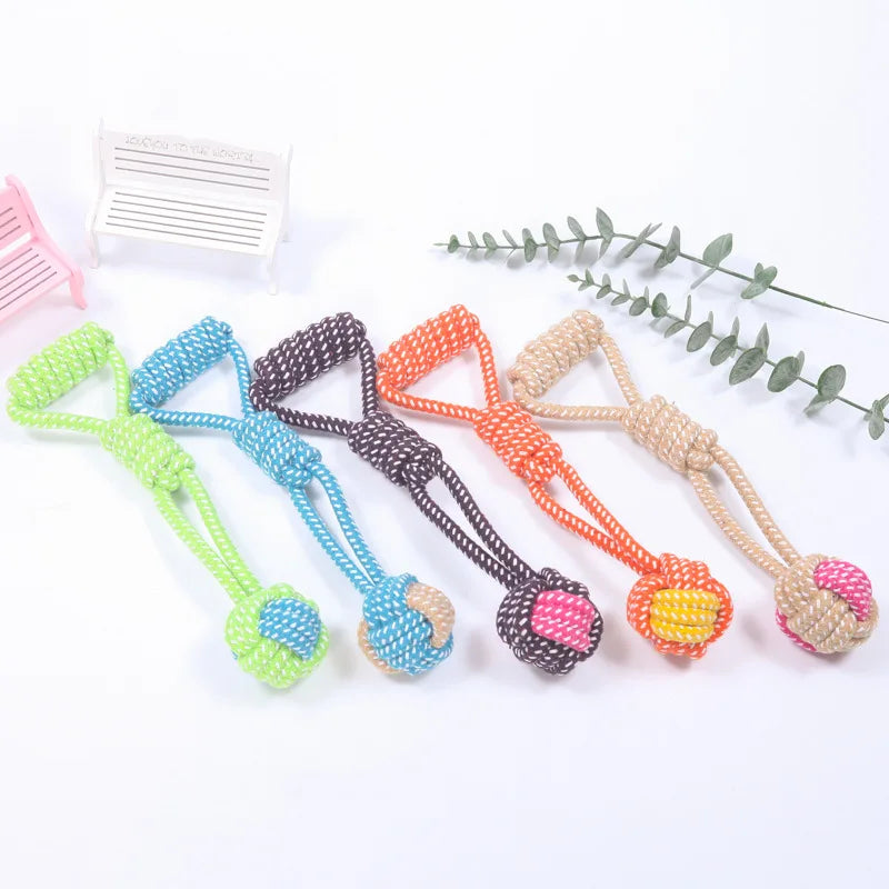 Cotton Ball Rope Mini Dog Toy