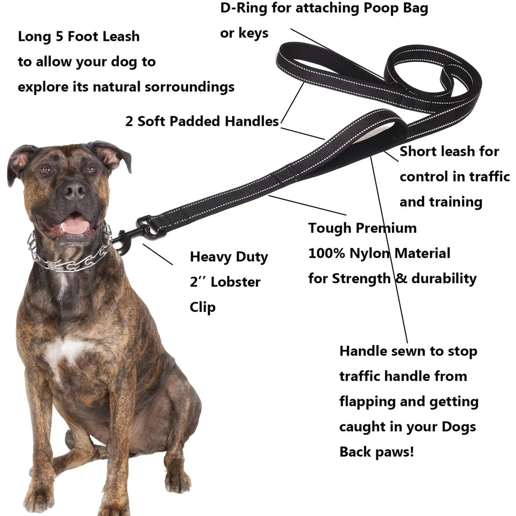 Dog Leash Heavy Duty Double Handle