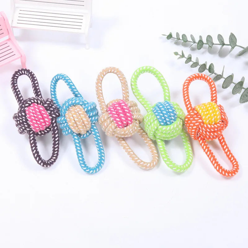 Cotton Ball Rope Mini Dog Toy