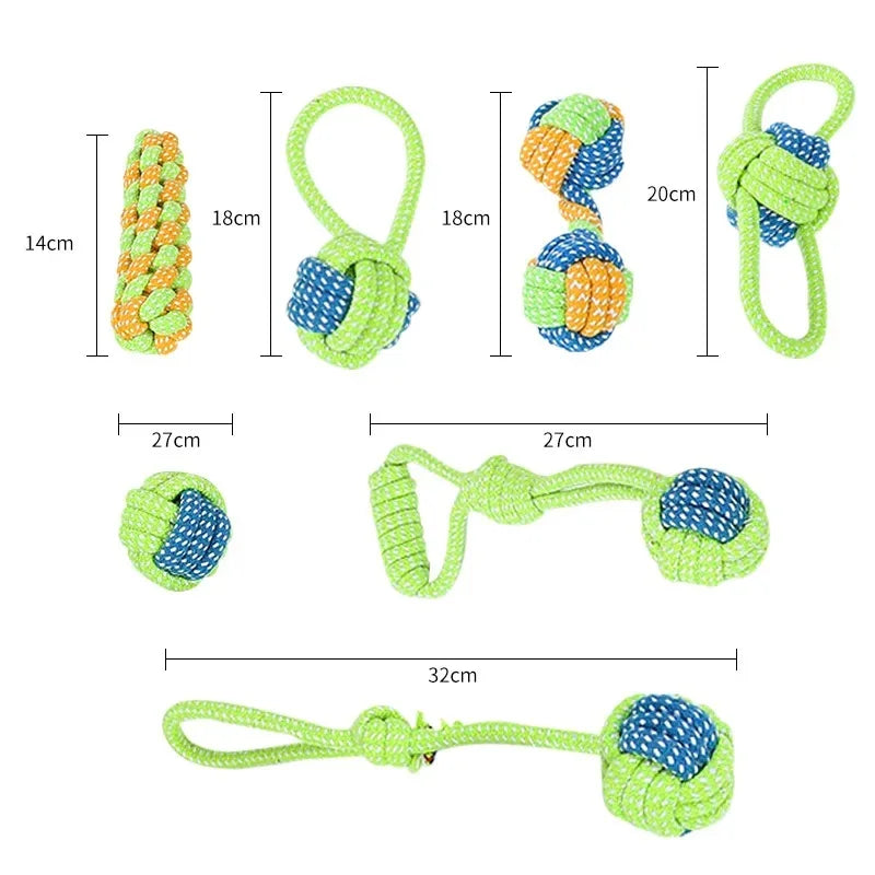 Cotton Ball Rope Mini Dog Toy