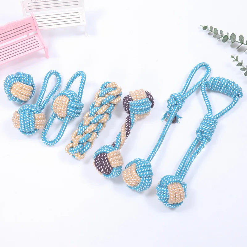 Cotton Ball Rope Mini Dog Toy
