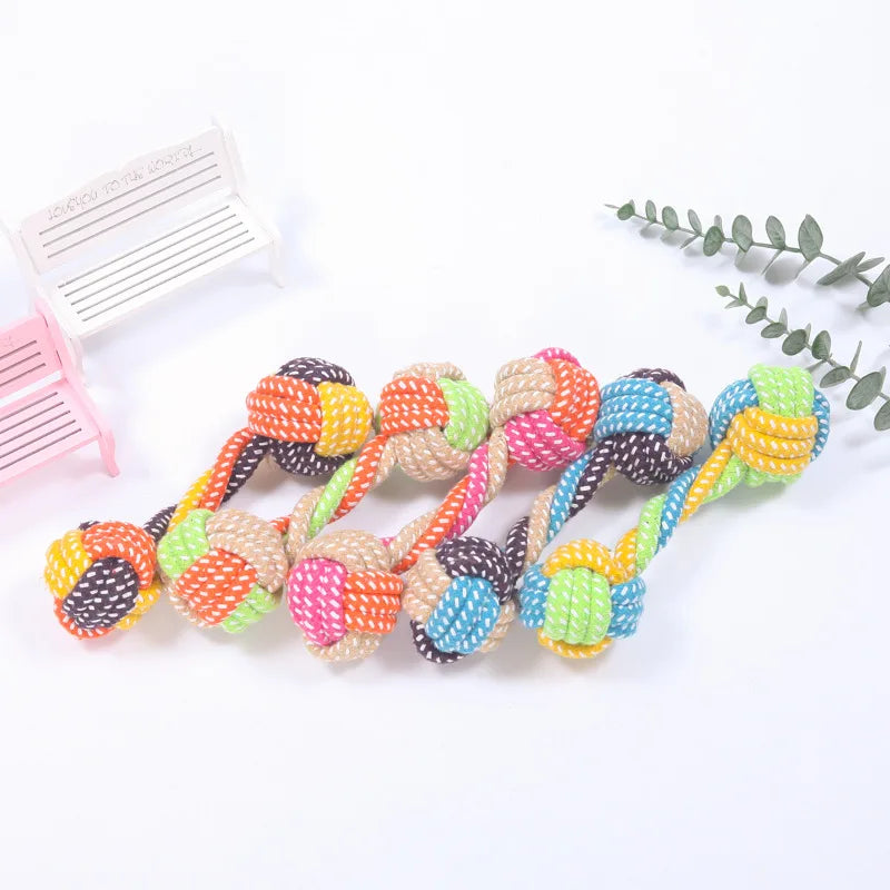 Cotton Ball Rope Mini Dog Toy