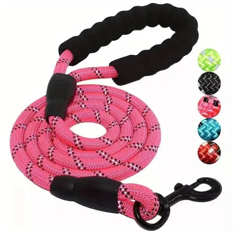 Dog Leash With Comfortable Padded Handle - Double Heavy Duty